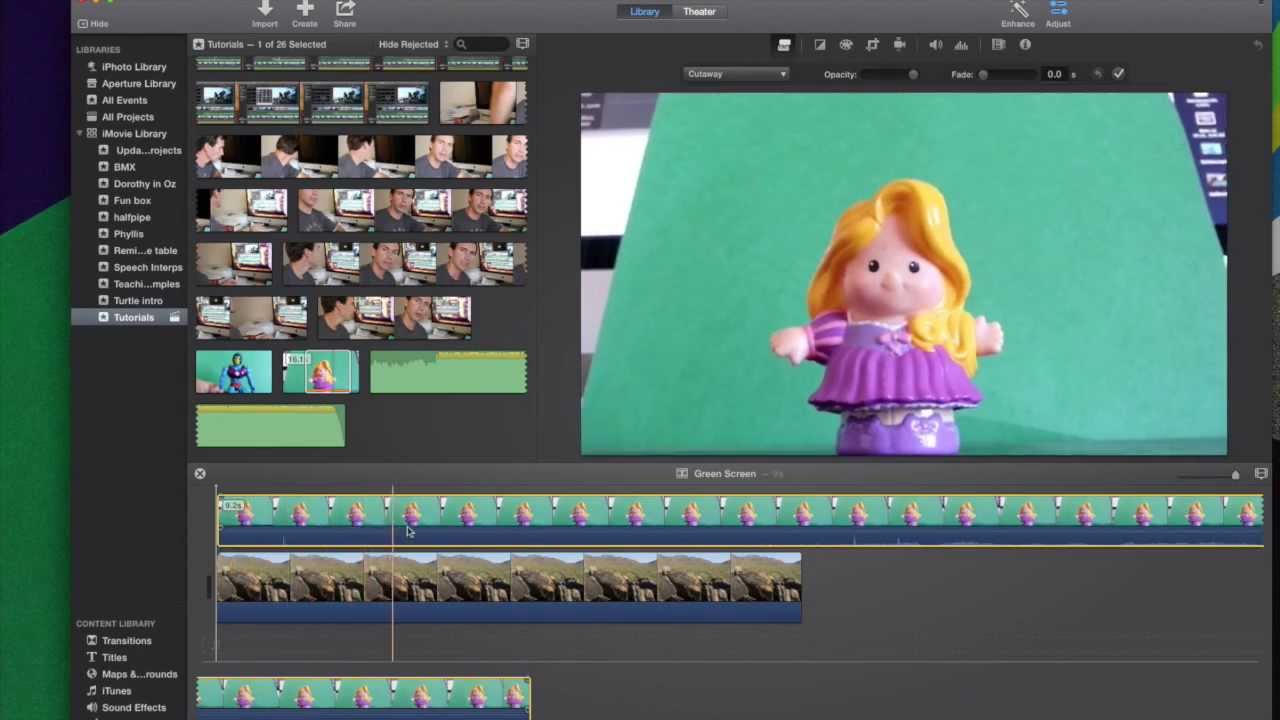 how to do green screen in imovie