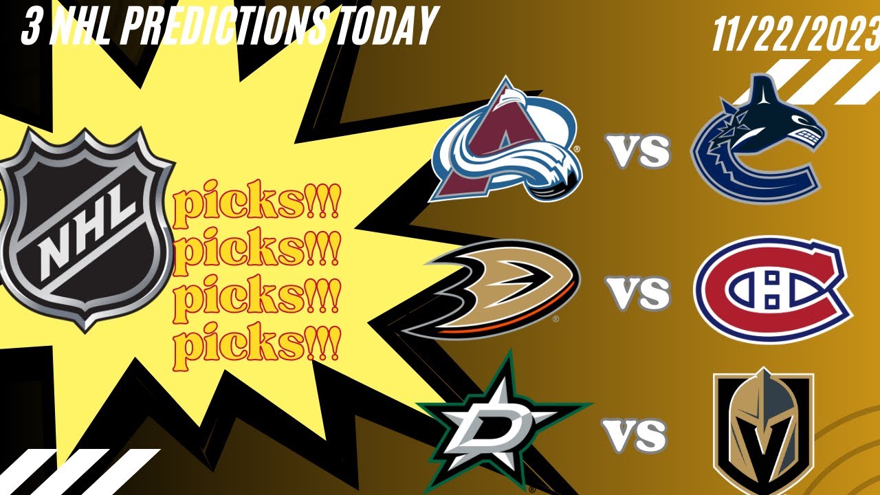 3 nhl picks today 11/22/23 prizepicks today and nhl predictions today