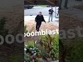 neighbor being chased by agent into her home, they missed her cause one of em fell while chasing her