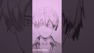 Shoto Todoroki | My Hero Academia | artbysatya | #myheroacademia #artbysatya #shorts #youtubeshorts