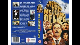 Original VHS Opening and Closing to Monty Python The Meaning of Life UK VHS Tape