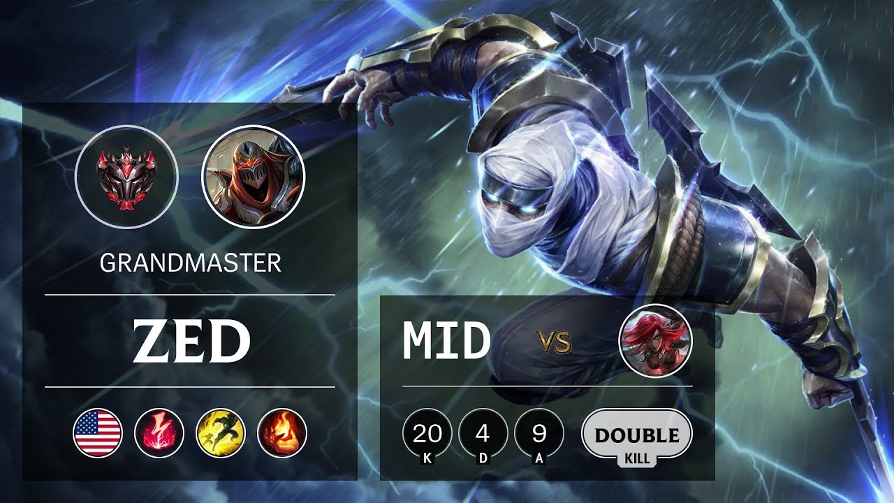 Zed Mid vs Katarina - NA Grandmaster Patch 9.7