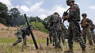 South Korean Marines show off their new KMS-114 digital mortar to US Marines | KMEP 23.3