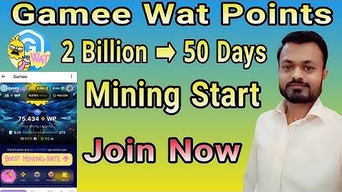 Gamee Mining Start | How to Mine Gamee with Secret Code | How to earn from gamee wat points Mining