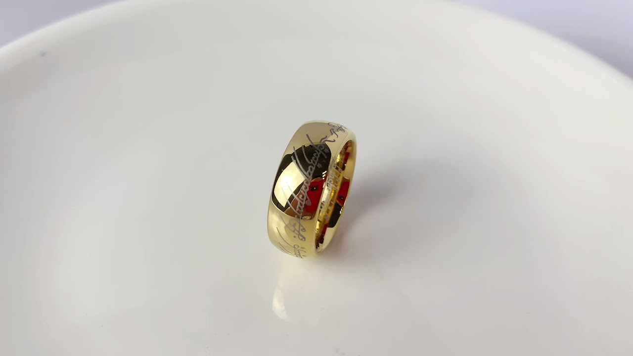 Кольцо всевластия из карбида вольфрама - YouTube