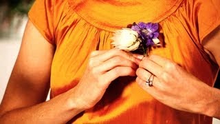 How to Wrap & Fasten a Pin-On Corsage | Wedding Flowers