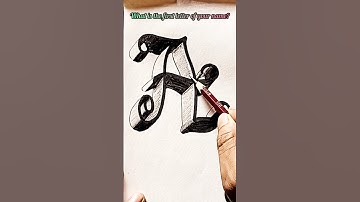 3D Letter A #shorts #3dart #drawing #calligraphy #lettering