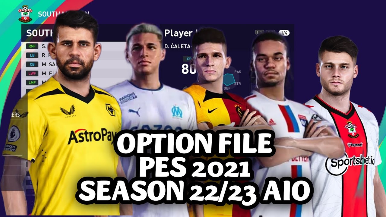 PES 2021 - OPTION FILE UPDATE PES 2021 PS4 PS5 SEASON 22/23 AIO - YouTube