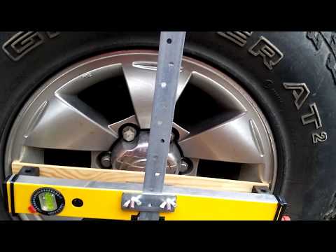 Homemade laser wheel alignment tracking device