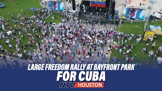 Large freedom rally at Bayfront Park for Cuba