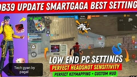 Smartgaga Free Fire OB39 Perfect Keymapping Sensitivity & HUD Settings | Smartgaga Headshot Settings