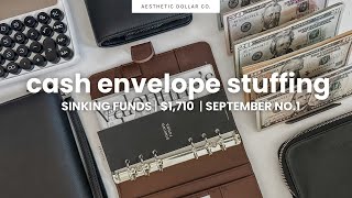 Cash Envelope Stuffing 🍂💵☕️ $1,710 | September No.1
