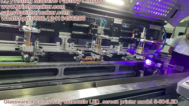4 Colors Glass Bottles Automatic Screen Printing Machine with LED UV Curing System