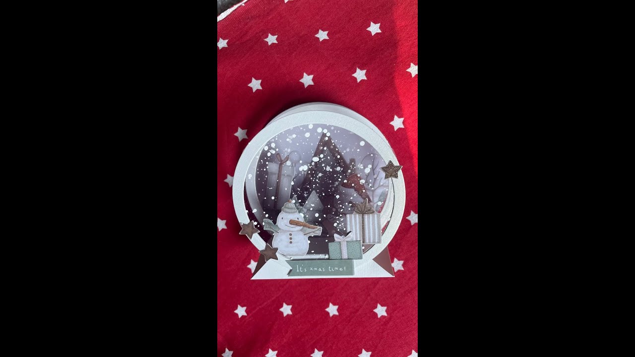 carte Noël effet boule de neige