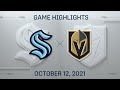 NHL Highlights | Kraken vs. Golden Knights - Oct. 12, 2021