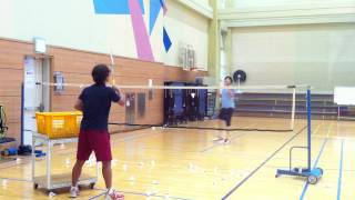 Badminton lesson 20150422(WED) - smash / one jump 3