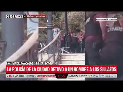 LA POLICÍA de la CIUDAD DETUVO a un HOMBRE a los SILLAZOS