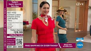 Colleen Lopez Empire Dress with Ruffle Tiers