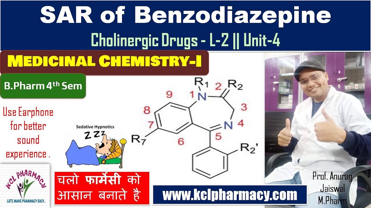 Structure Activity Relationship (SAR) of Benzodiazepine || L-2 Unit-4 ...