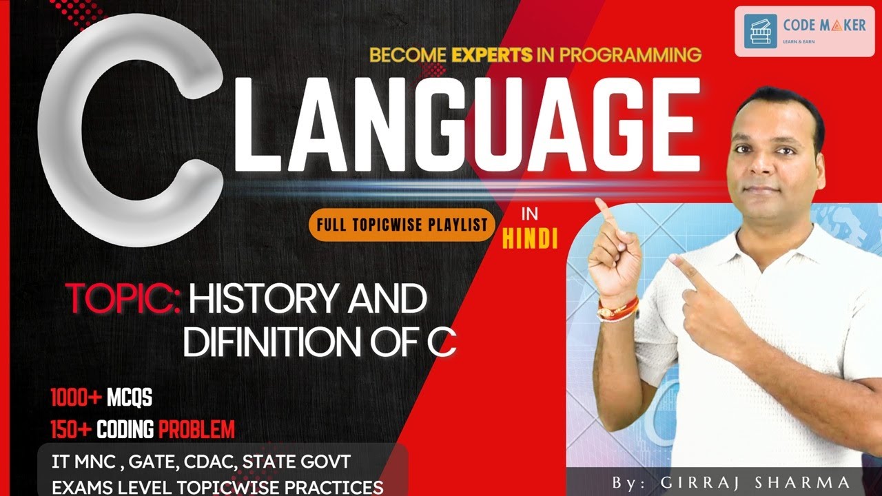What is C Language? Definition & History Explained in Hindi | Girraj ...