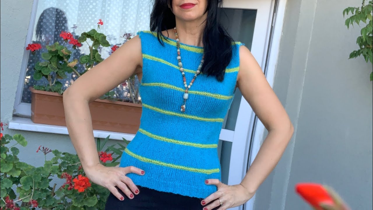 Yaka ve Kol Kesmeden 2 Yumakla Bluz