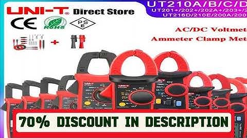 A must-have product! UNI-T UT210E UT202A UT204 Plus Clamp Meter AC/DC Digital Voltmeter Ammeter Pl