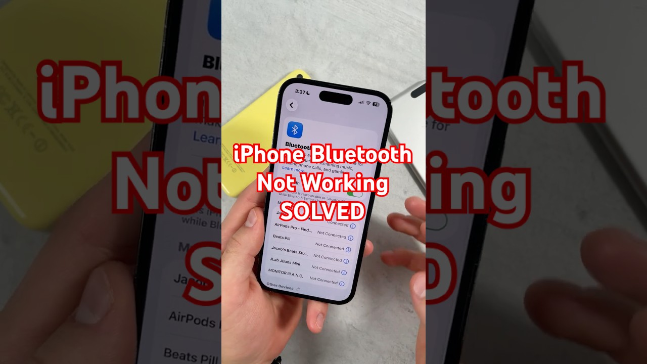 iPhone Bluetooth Not Connecting FIXED - YouTube