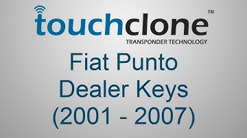 Creating Keys for a Fiat Punto (2001 - 2007) using Touchclone. Dealer Keys