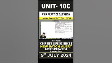 | CSIR Practice Question | Unit 10. Ecological Principles | Topic: C Population Ecology |