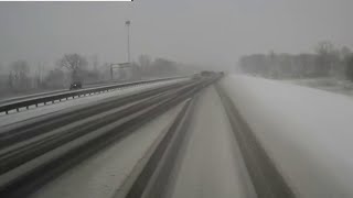 Watch: A look at the road conditions on I-75 near Clarkston at 12:30 p.m. Wednesday