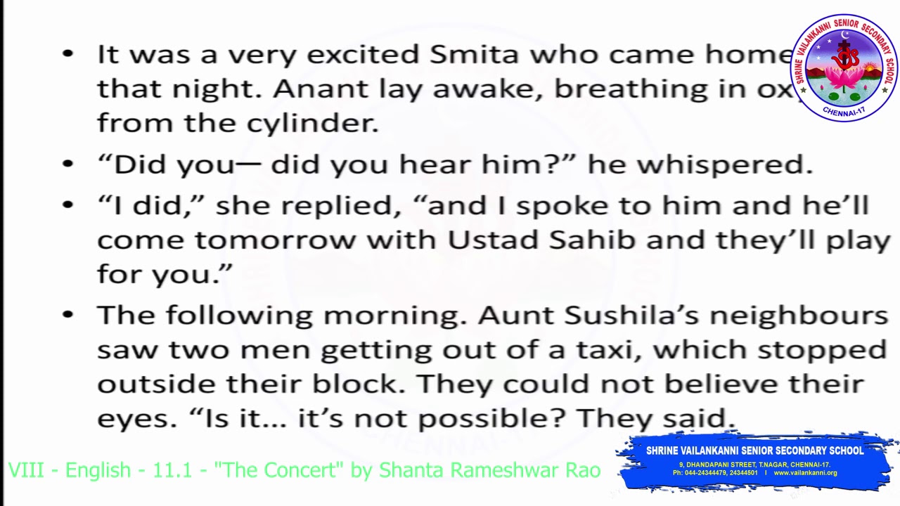 Santa Rameswar Rao SVSSS (8 CBSE) VIII English - 11.1 -