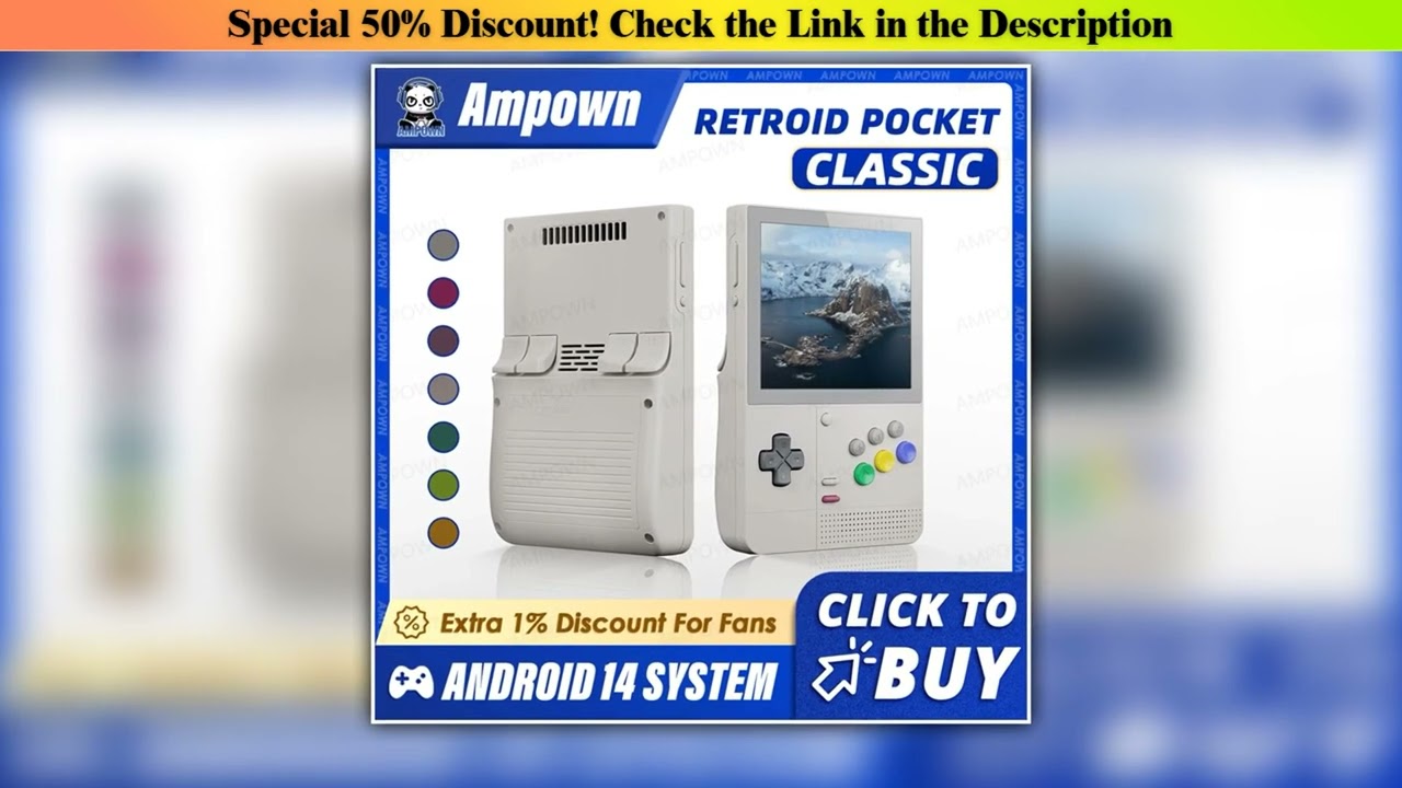 Hands-on Retroid Pocket Classic Video Game Console Snapdragon G1 Gen2 392 AMOLED Screen Android14