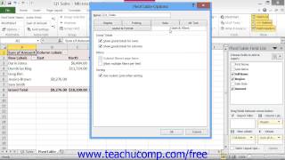 Excel 2010 Tutoria Setting PivotTable Options Microsoft Training Lesson 32.6
