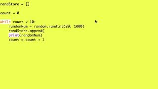 Store Random numbers in List