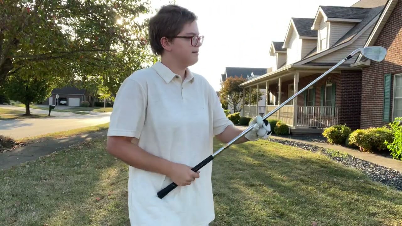 Perfect long chip with 7 iron 