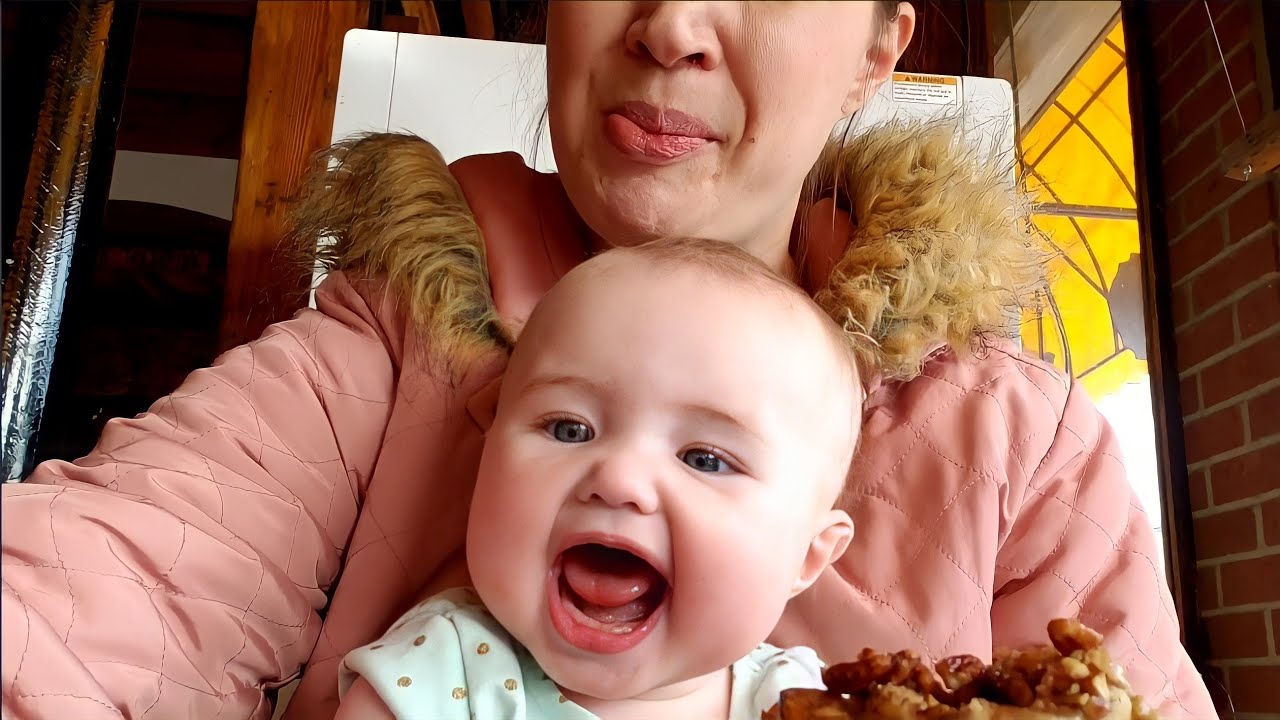 Delicious Sugar Puffed Road Trip, Cute Baby Aubreys French Pastry Adventure w/ mom & dad 