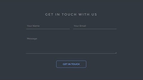 Responsive Contact Section Using HTML & CSS