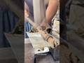 Did that steel just split like butter? The first spark of a future farming tool #blacksmith #cutting