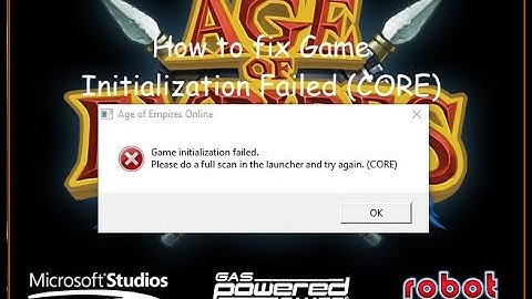 How to fix "Game Initialization Failed (CORE)" [Age of Empires Online] [Windows]