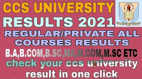 Check Ccs University All Results 2021|how to check ccs regular/private results