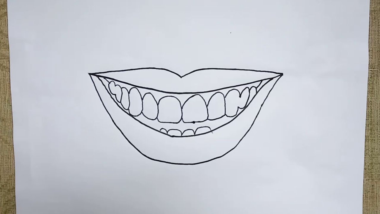 Tutorial How To Draw A Smile With Teeth  Paintingcreativity