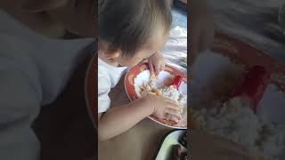 BABY EATING ON HER OWN 🤤 | BONBON