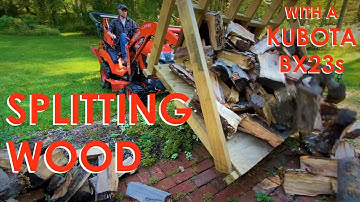 Splitting Wood with the Kubota BX23s