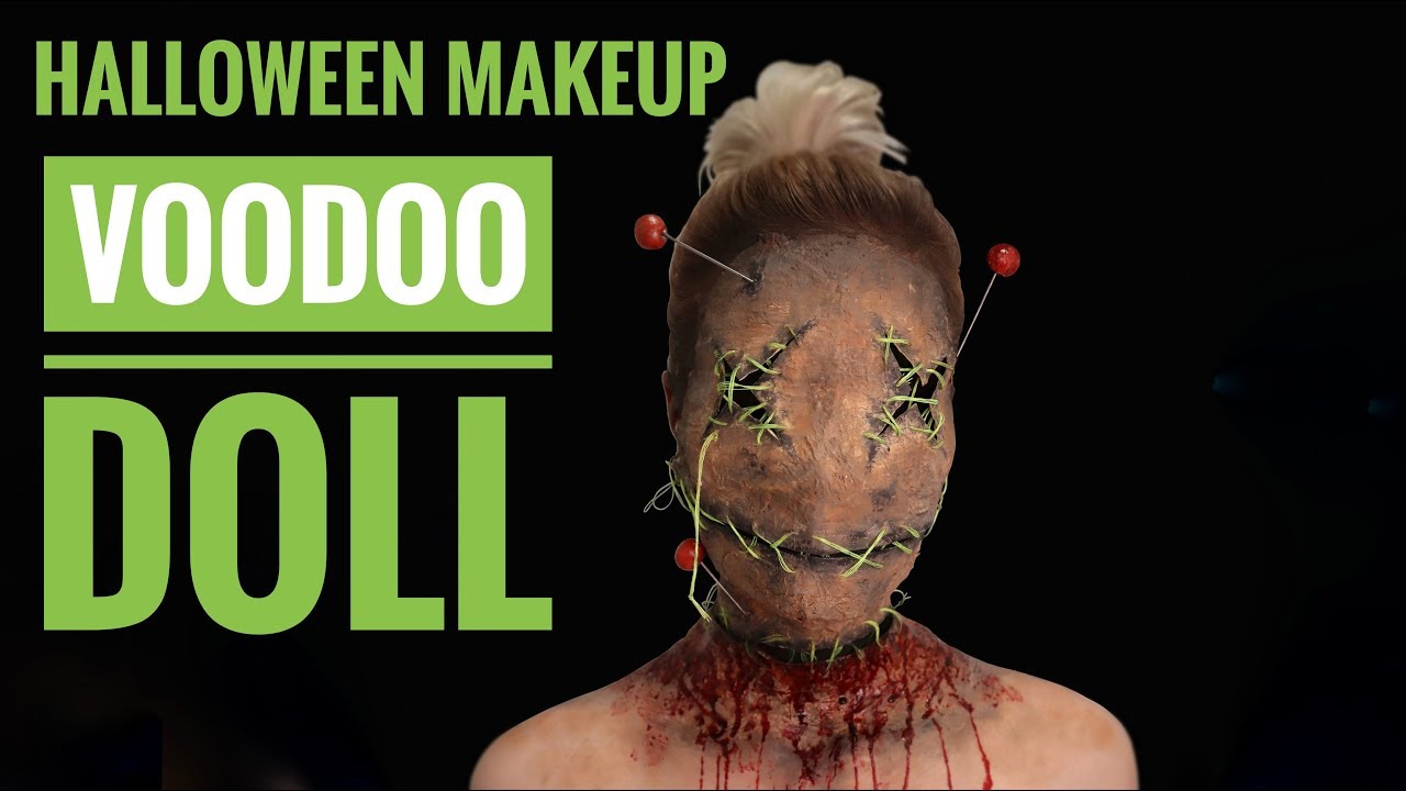 VOODOO DOLL HALLOWEEN MAKEUP LOOK YouTube
