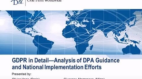 GDPR in Detail — Analysis of DPA Guidance and National Implementation Efforts