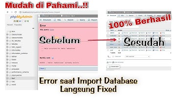 How to Fix Errors When Importing/Creating a Database in PhpMyAdmin | MySQL