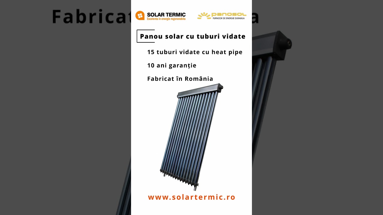 Pachet solar Panosol cu tuburi vidate pentru preparare de apa calda menajera - Confort 3 Persoane