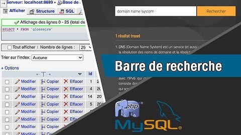 Astuce #20: Barre de recherche réalisée en PHP et SQL
