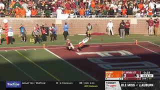Offensive pass interference on Jeff Thomas
