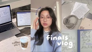 study vlog 🖇️ final exam week, 12AM library nights, too many notes + coffee, long & productive days